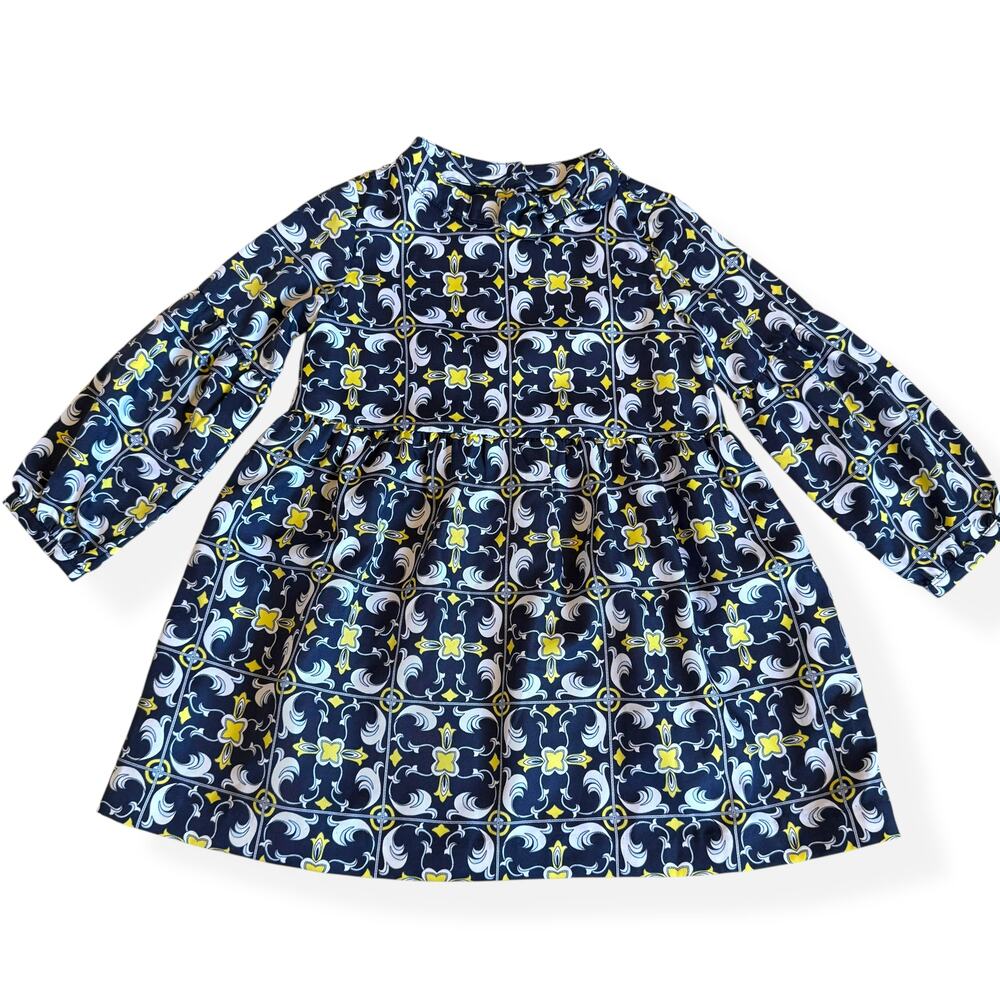 Janie and Jack Medallion Scarf Print Dress Girls 3